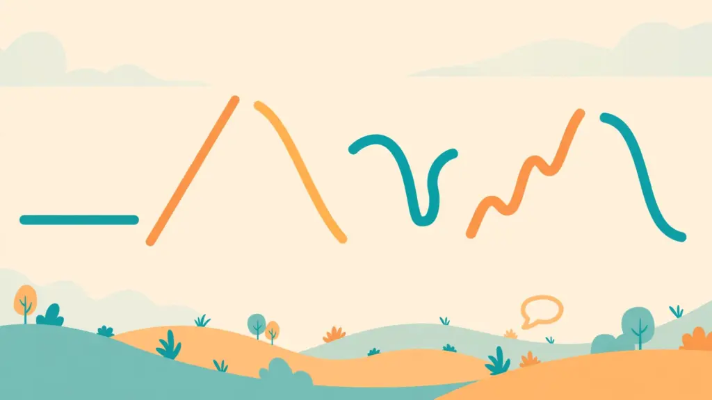The six Vietnamese tone pitch shapes drawn as colorful curves