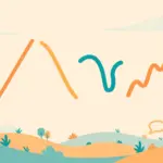The six Vietnamese tone pitch shapes drawn as colorful curves